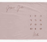 Dusty Pink Milestone Blanket